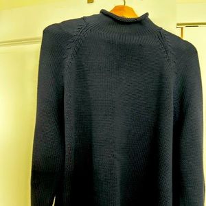 J.Crew navy blue roll neck sweater size large